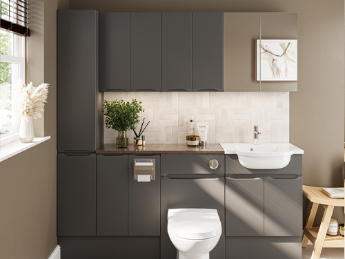 Avalon Bathrooms - Senza - Charcoal Fitted Furniture