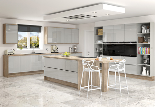 Eco Kitchens - Image  Gloss Grey Mist Kitchen