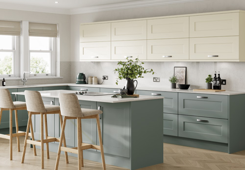 Avalon Kitchens - Solent Matt Fjord & Oyster Kitchen