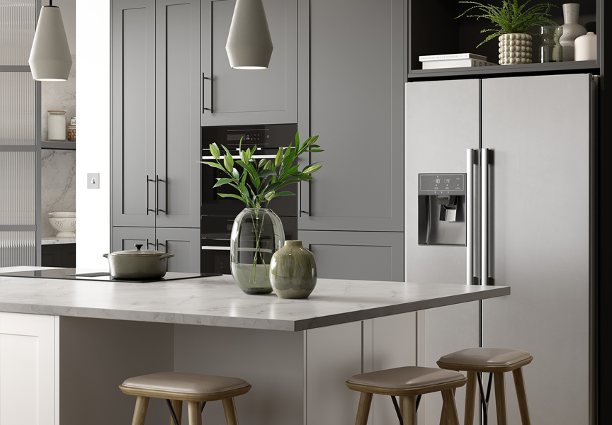 Avalon Kitchens - Solent Matt Grey Mist Kitchen