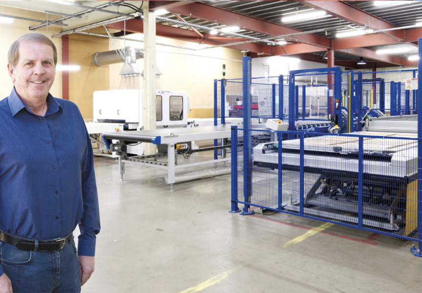 JJO Production Director Robert Myers with the new Wemhoner Sittex production line